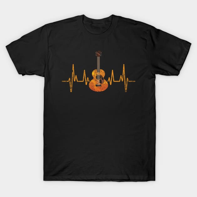 Heartbeat Guitar Musical Instrument Guitarist T-Shirt by shirtsyoulike